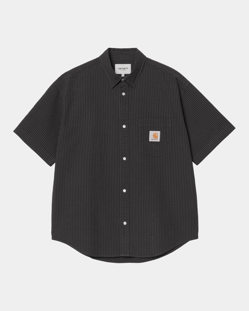 carhartt work in progress Carhartt WIP Short Sleeve Toland Stripe Shirt | Black
