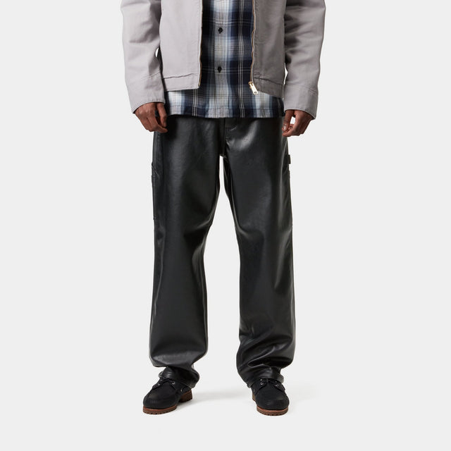Carhartt Work In Progress Carhartt WIP Single Knee Pant - PU Leather | Black