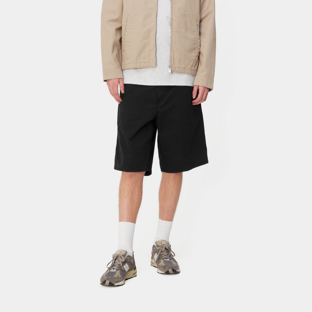 Carhartt Work In Progress Carhartt WIP Single Knee Short - Drill | Black (garment Dyed)