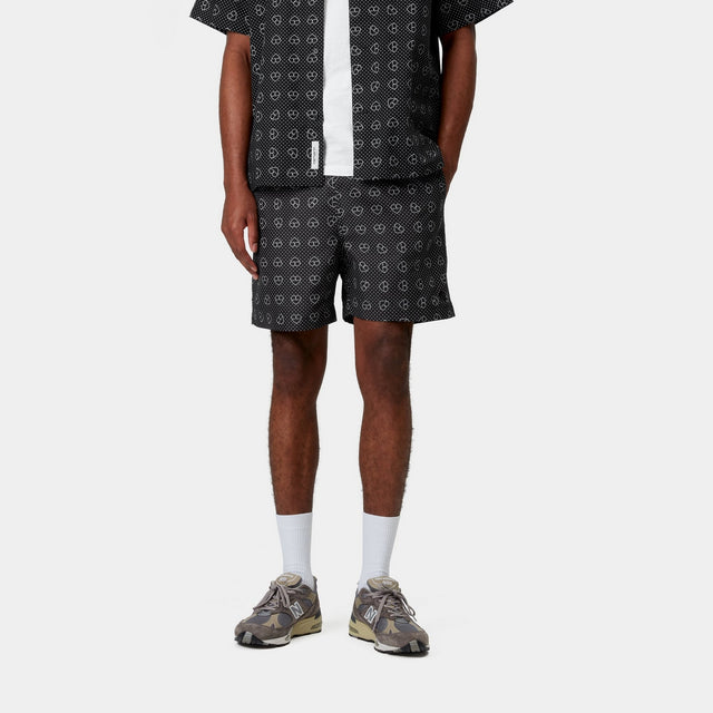 Carhartt Work In Progress Carhartt WIP Slater Swim Trunks | Black Furoshiki Print