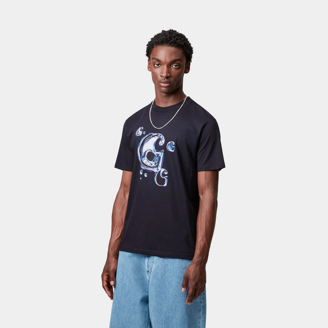 Carhartt Work In Progress Carhartt WIP Solar Chrome C-Logo T-Shirt | Dark Navy