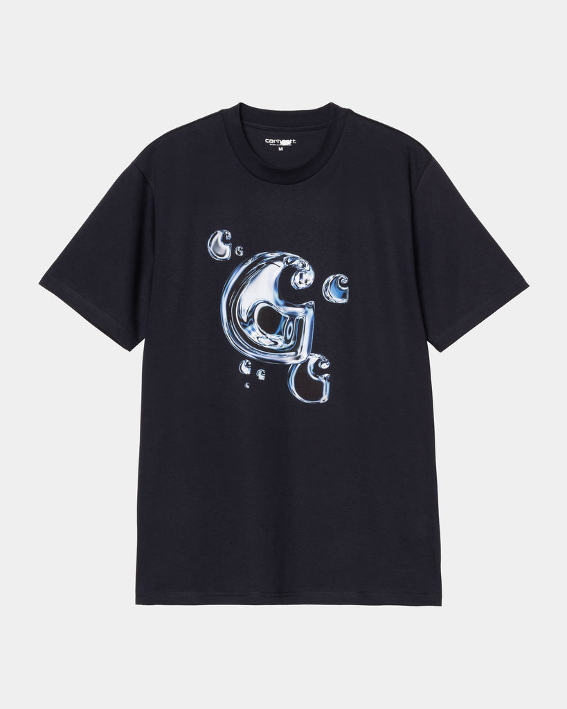 carhartt work in progress Carhartt WIP Solar Chrome C-Logo T-Shirt | Dark Navy