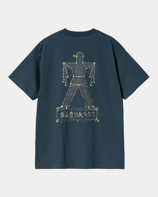 Carhartt Work In Progress Carhartt WIP Stargazer T-Shirt | Dusky Blue / Yellow