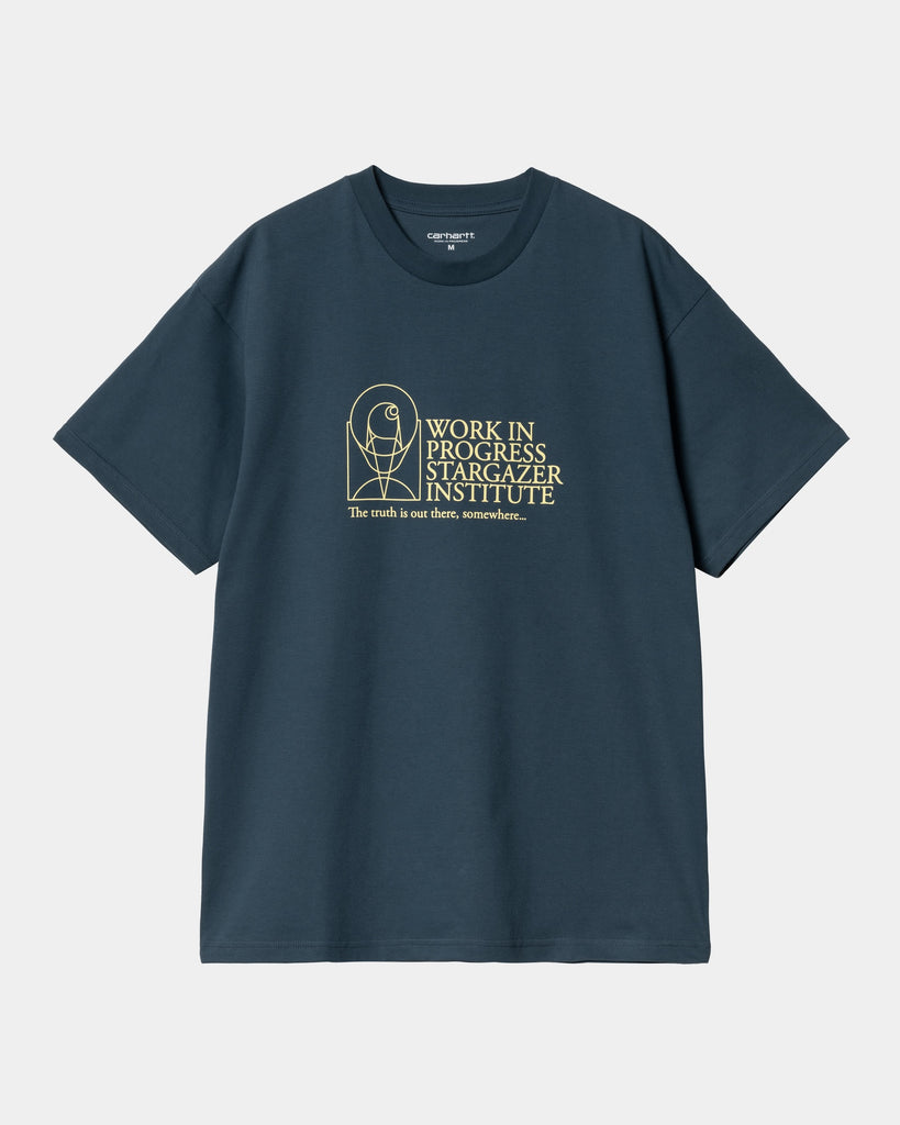 carhartt work in progress Carhartt WIP Stargazer T-Shirt | Dusky Blue / Yellow