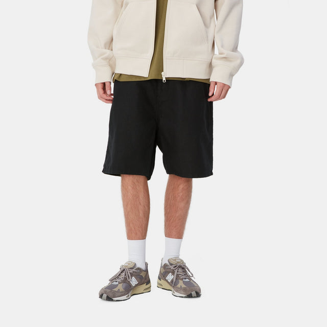Carhartt Work In Progress Carhartt WIP Walter Linen Single Knee Short | Black