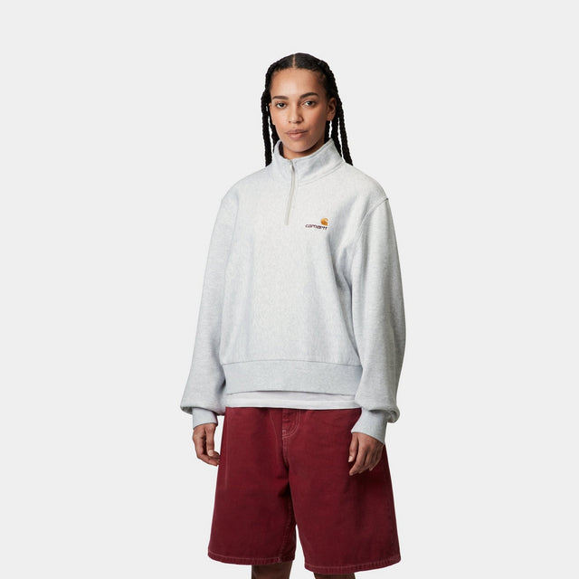 Carhartt Work In Progress Carhartt WIP Women’s American Script High Neck Sweatshirt | Ash Heather