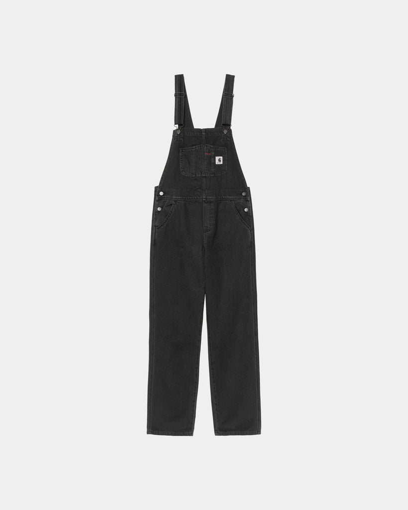 carhartt work in progress Carhartt WIP Women’s Bib Overall Straight | Black (stone washed)