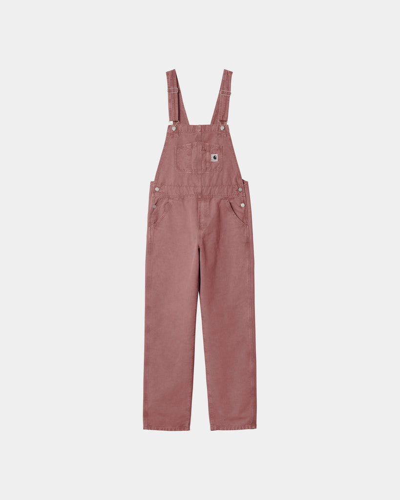 carhartt work in progress Carhartt WIP Women’s Bib Overall Straight - Canvas | Dusky Pink (stone canvas)