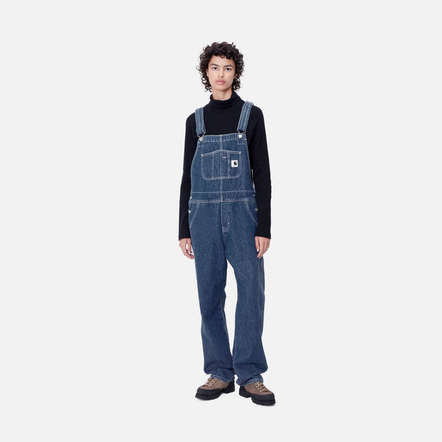 Carhartt Work In Progress Carhartt WIP Women's Bib Overall Straight - Denim | Blue (stone Washed)