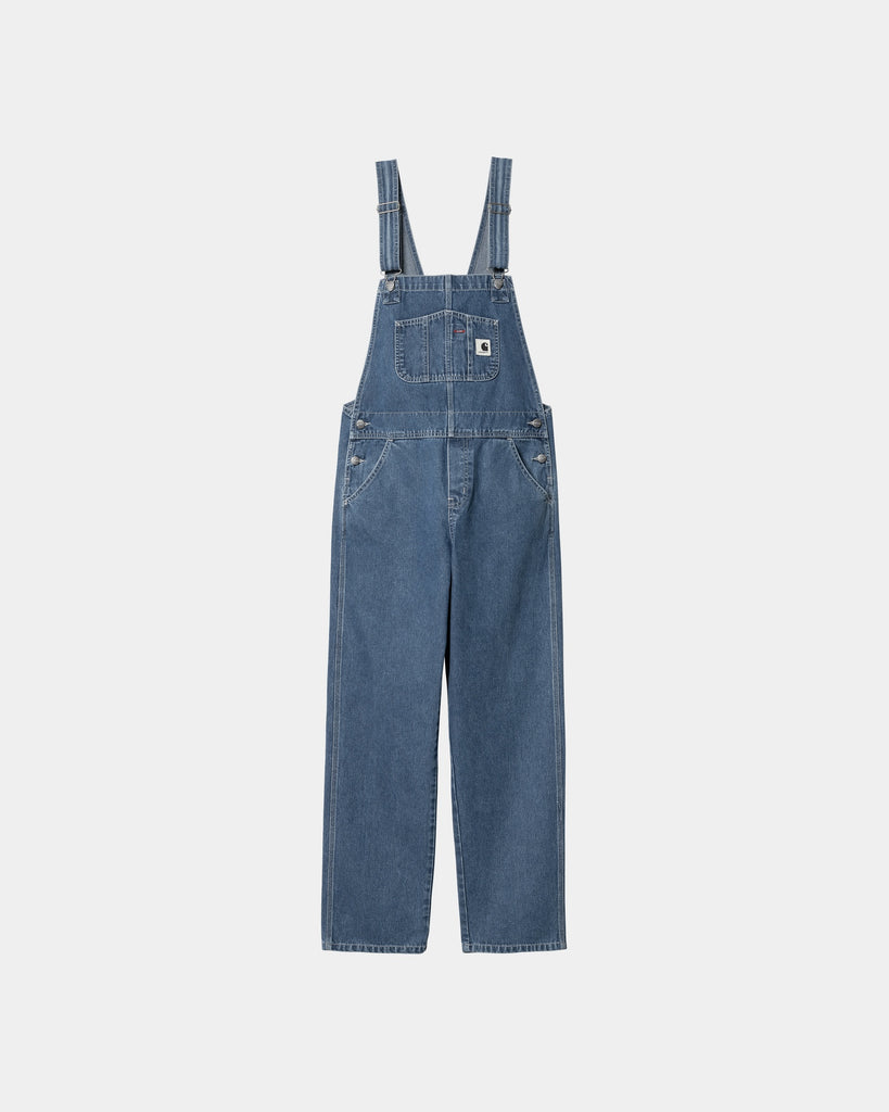carhartt work in progress Carhartt WIP Women's Bib Overall Straight - Norco Denim | Blue (stone washed)