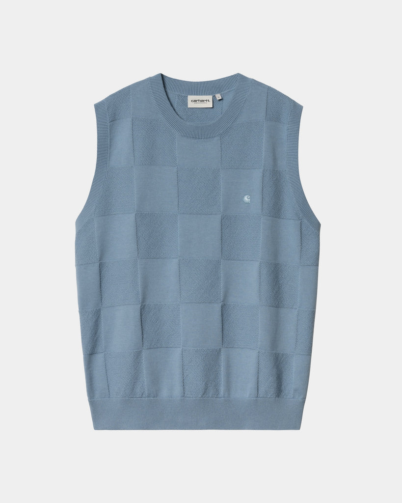 carhartt work in progress Carhartt WIP Women’s Checker Vest Sweater | Frosted Blue