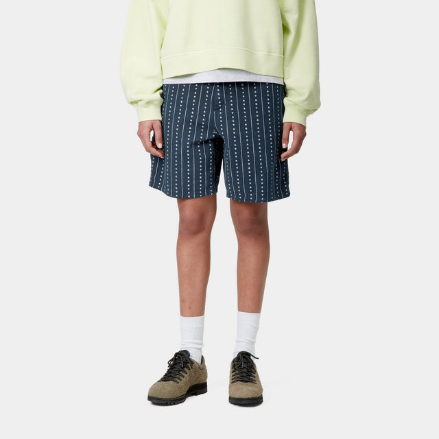Carhartt Work In Progress Carhartt WIP Women’s Drewe Short | Ink / Natural Heart C Pinstripe