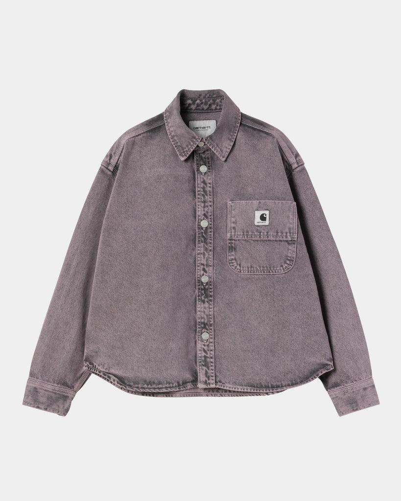 carhartt work in progress Carhartt WIP Women’s Georgia Shirt Jacket | Black / Hortensia