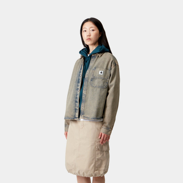 Carhartt Work In Progress Carhartt WIP Women’s Georgia Shirt Jacket | Blue / Leather