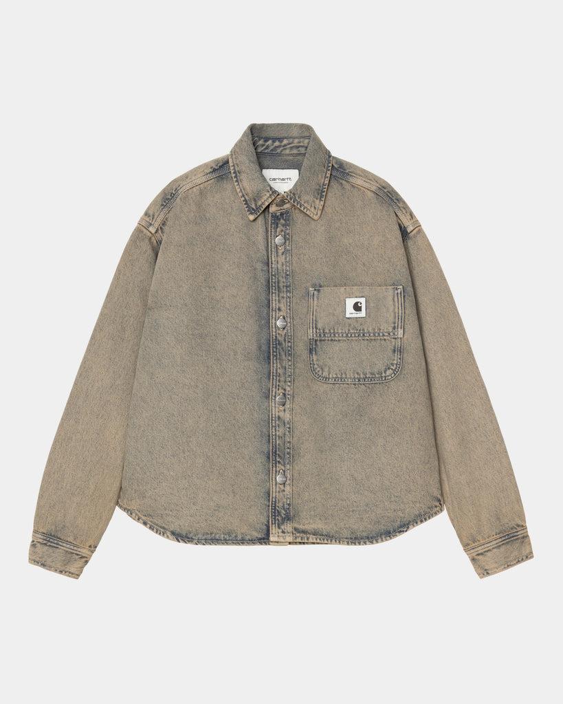 carhartt work in progress Carhartt WIP Women’s Georgia Shirt Jacket | Blue / Leather