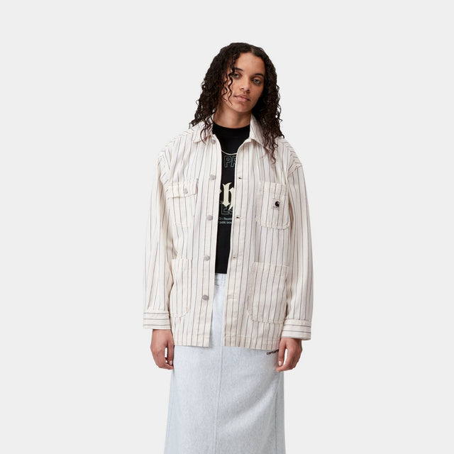 Carhartt Work In Progress Carhartt WIP Women’s Hendry Coat | Wax / Dark Navy Seaton Stripe