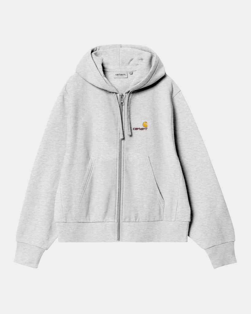 carhartt work in progress Carhartt WIP Women’s Hooded American Script Jacket | Ash Heather