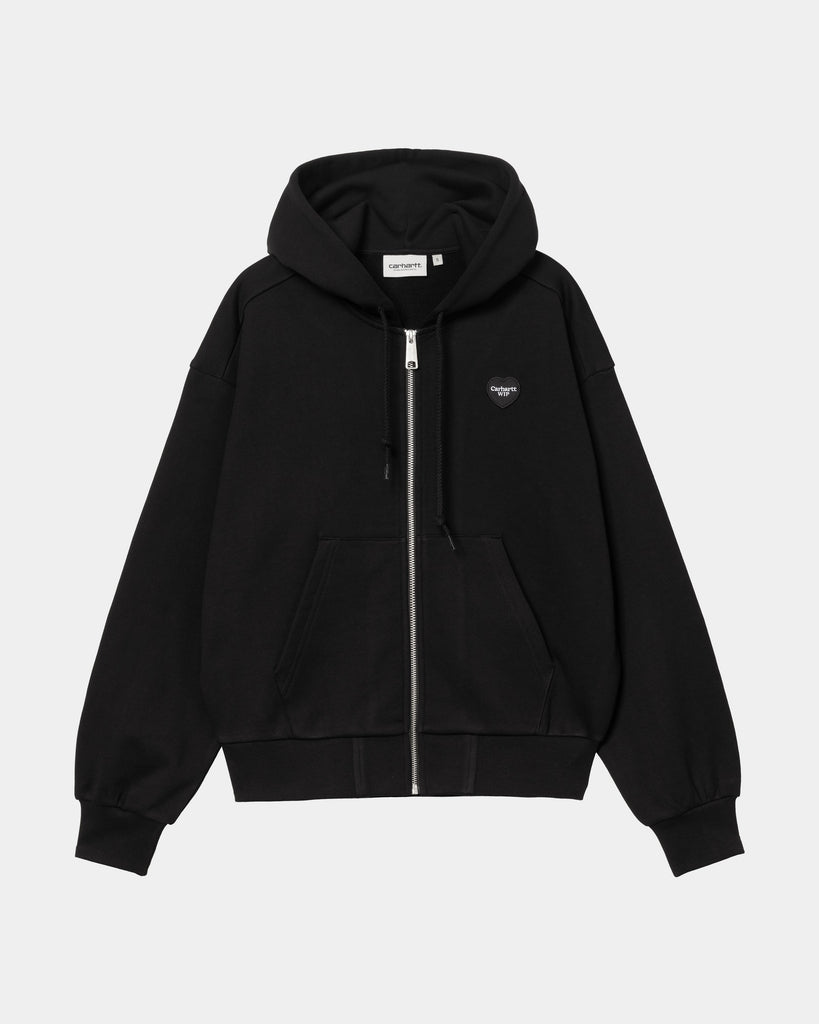 carhartt work in progress Carhartt WIP Women’s Hooded Heart II Hartt Jacket | Black