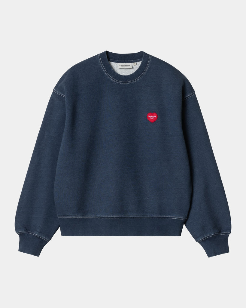 carhartt work in progress Carhartt WIP Women’s Ingo Sweatshirt | Dark Blue (garment dyed)