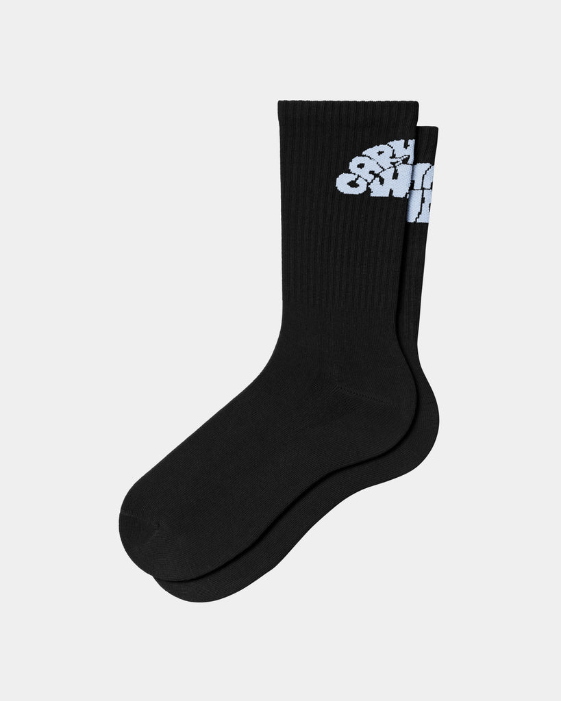 carhartt work in progress Carhartt WIP Women’s Jazzy Socks | Black / Air Sky