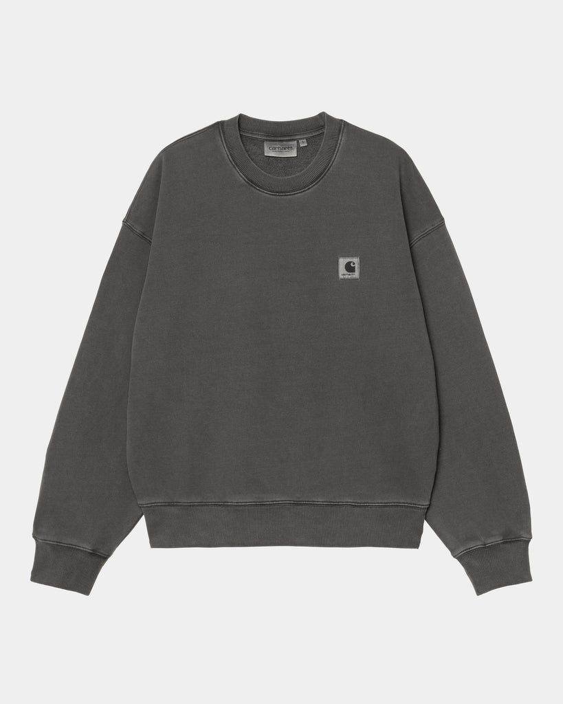 carhartt work in progress Carhartt WIP Women’s Nelson Sweatshirt | Graphite (garment dyed)