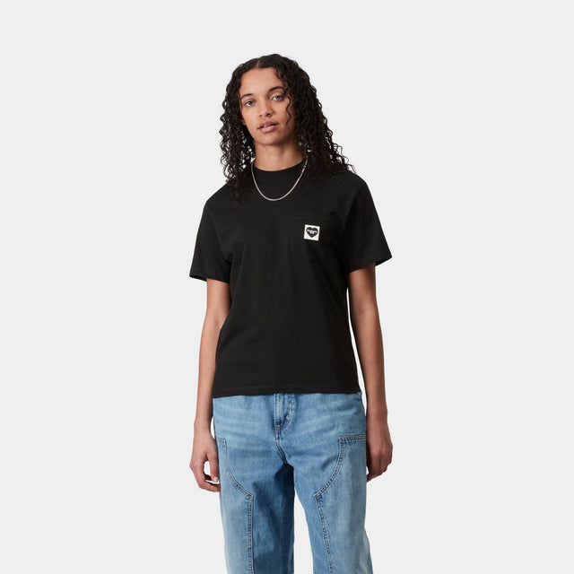 Carhartt Work In Progress Carhartt WIP Women’s Pocket Heart T-Shirt | Black / Black
