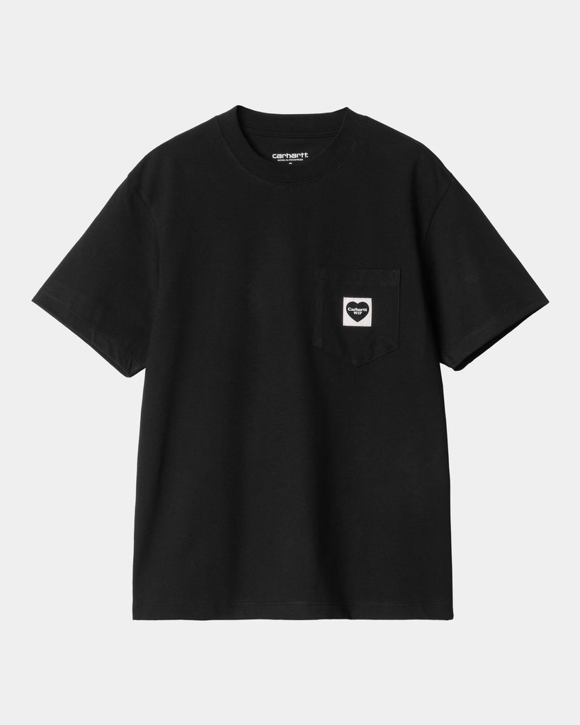 carhartt work in progress Carhartt WIP Women’s Pocket Heart T-Shirt | Black / Black
