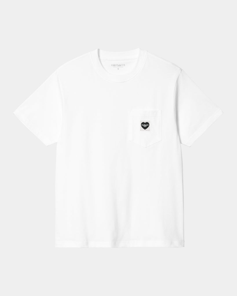 carhartt work in progress Carhartt WIP Women’s Pocket Heart T-Shirt | White / Black