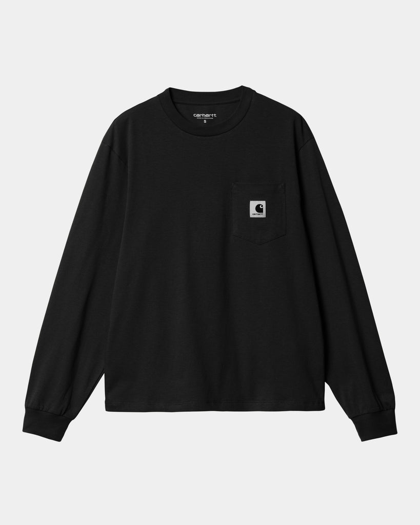 carhartt work in progress Carhartt WIP Women's Pocket Long Sleeve T-Shirt | Black