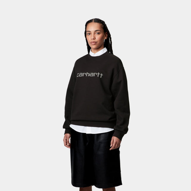 Carhartt Work In Progress Carhartt WIP Women’s Rivet Script Sweatshirt | Black / Silver