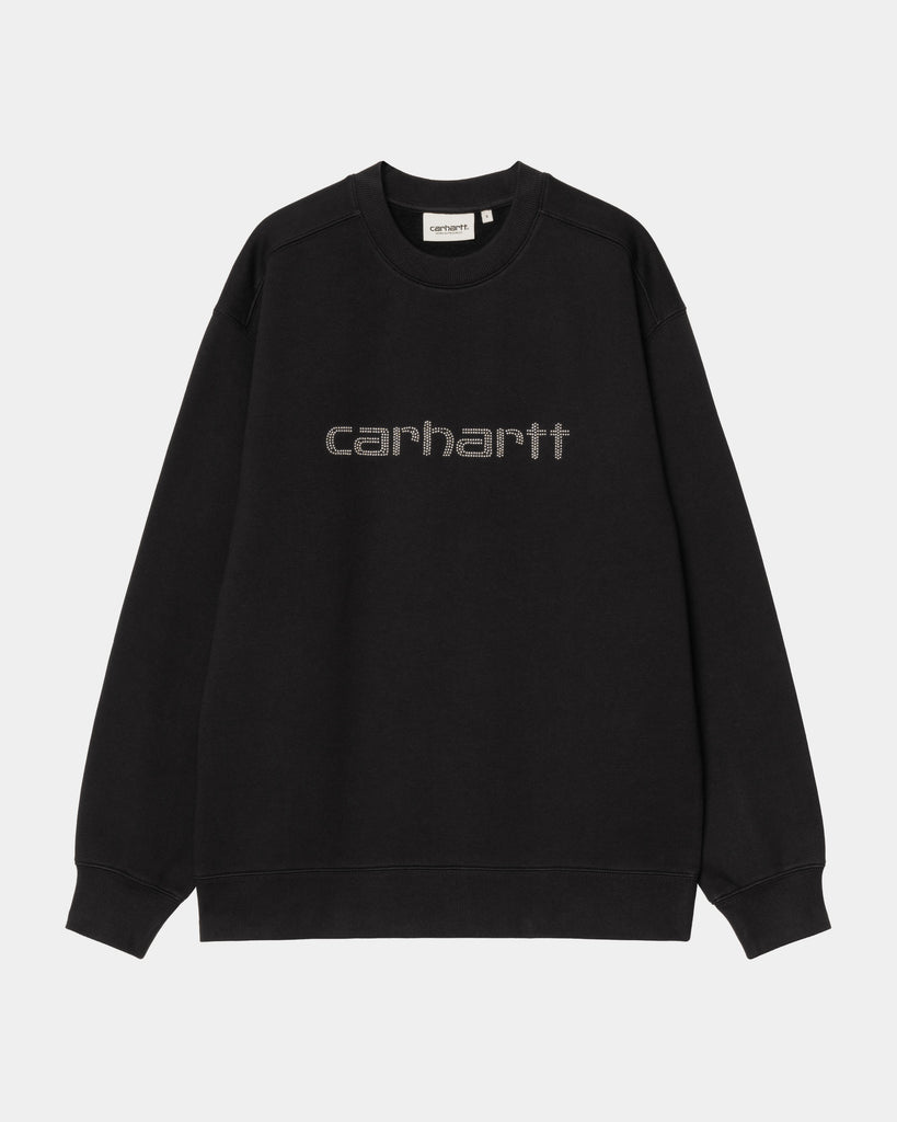 carhartt work in progress Carhartt WIP Women’s Rivet Script Sweatshirt | Black / Silver
