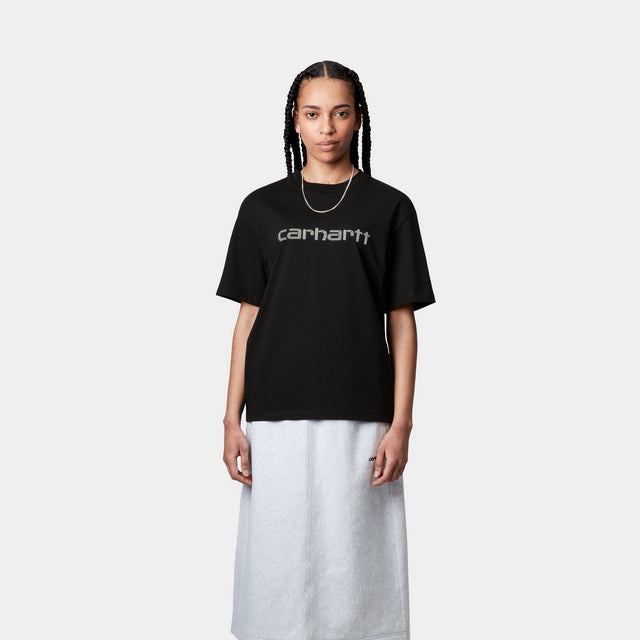 Carhartt Work In Progress Carhartt WIP Women’s Rivet Script T-Shirt | Black / Silver
