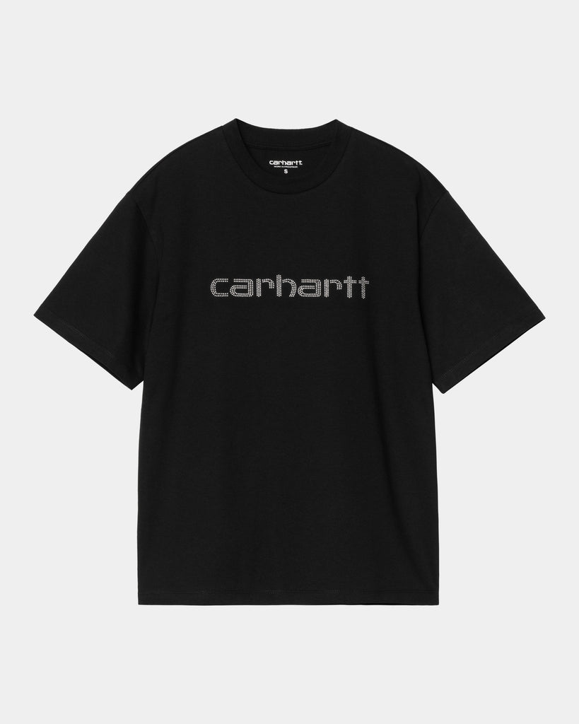 carhartt work in progress Carhartt WIP Women’s Rivet Script T-Shirt | Black / Silver