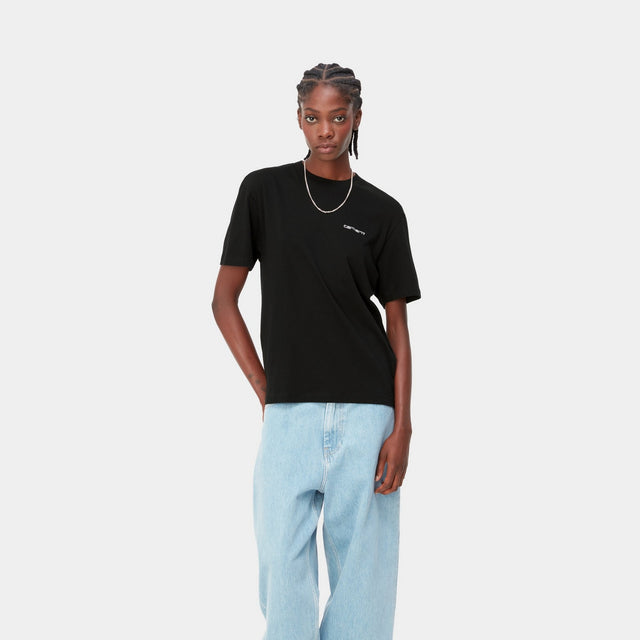 Carhartt Work In Progress Carhartt WIP Women's Script Embroidery T-Shirt | Black