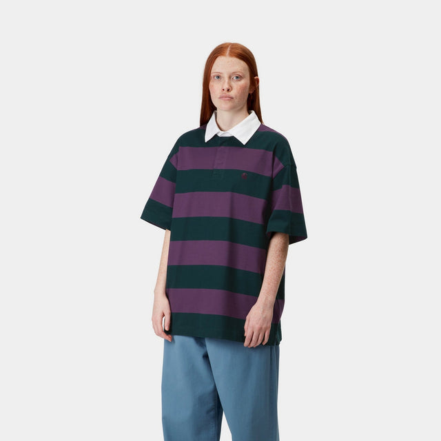 Carhartt Work In Progress Carhartt WIP Women’s Seffner Stripe Polo T-Shirt | Conifer