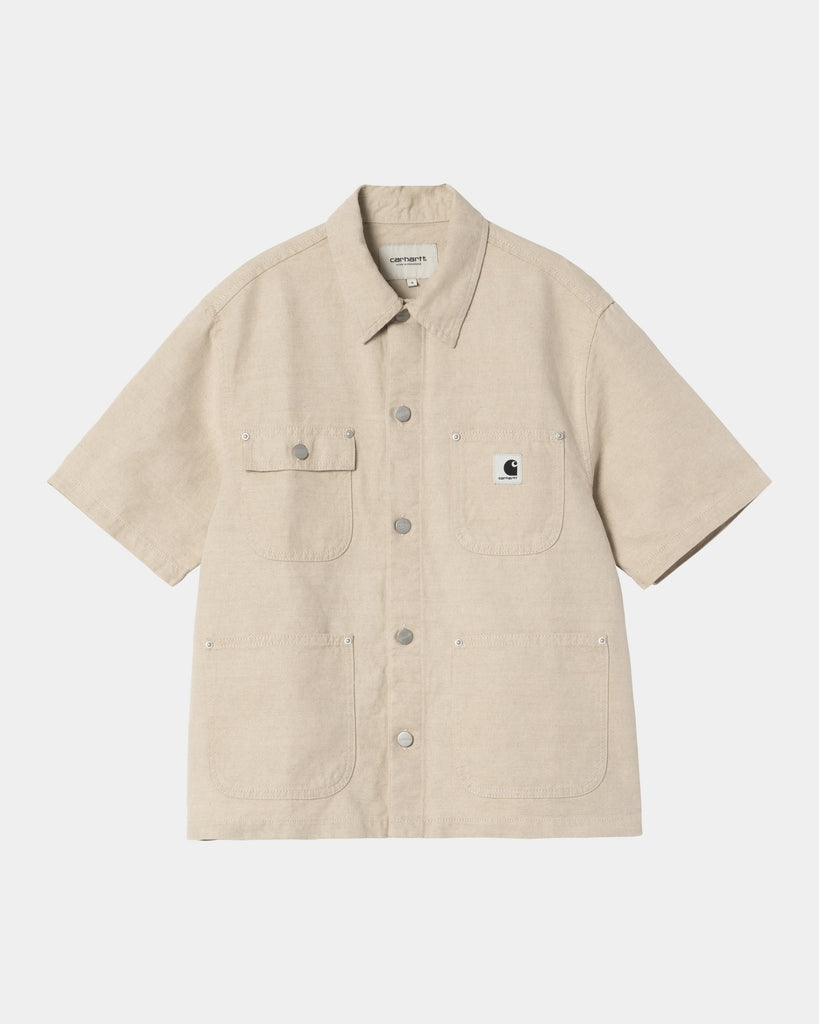 carhartt work in progress Carhartt WIP Women’s Short Sleeve Michigan Shirt | Natural