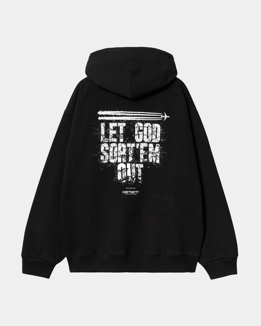 Carhartt Work In Progress CLIPSE X Carhartt WIP Let God Sort Em Out Hooded Sweatshirt | Black /