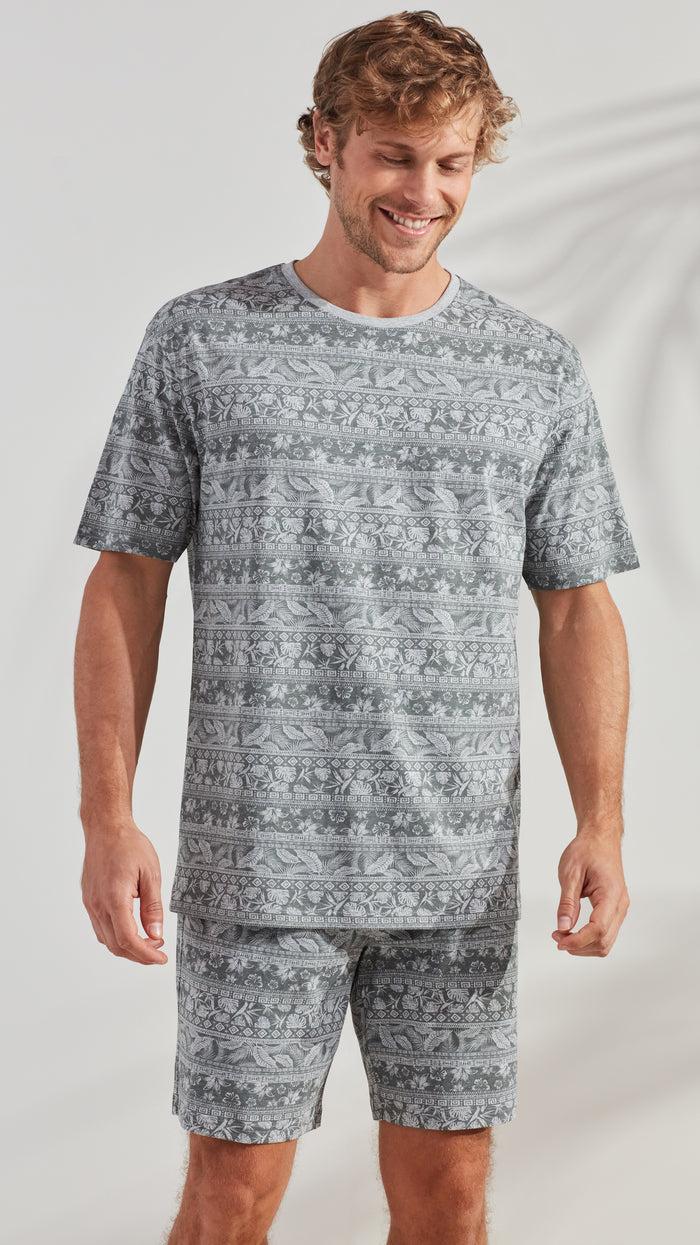 Caribbean Joe Aztec Printed Sleep Top