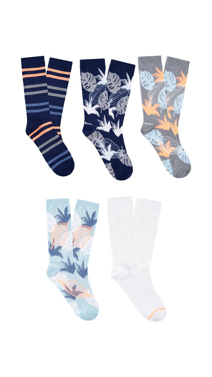 caribbean joe Island Life 5-Pack Dress Socks