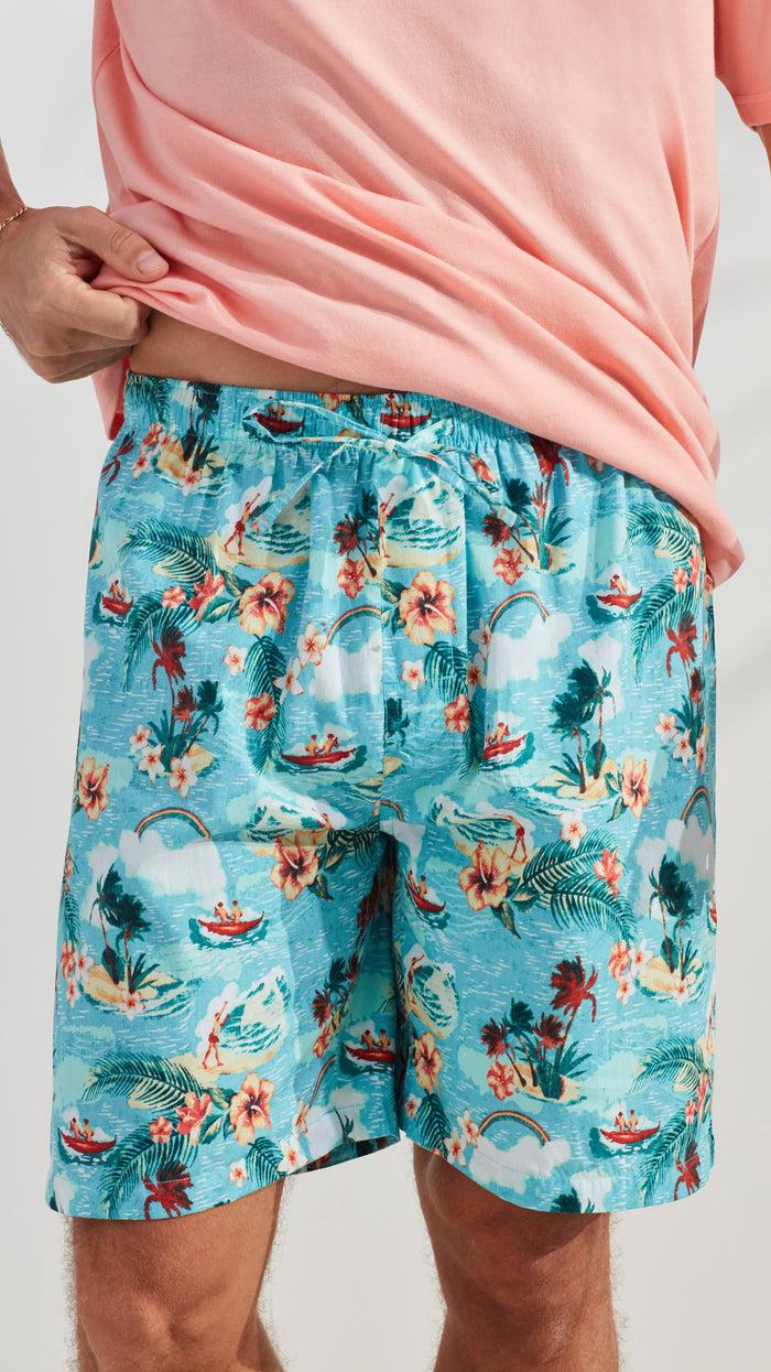 Caribbean Joe Palm Island Short Sleep Set