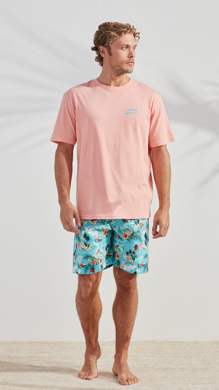caribbean joe Palm Island Short Sleep Set