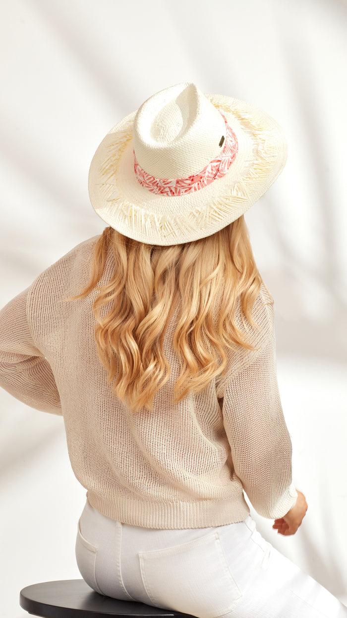 Caribbean Joe Printed Fringe Safari Hat