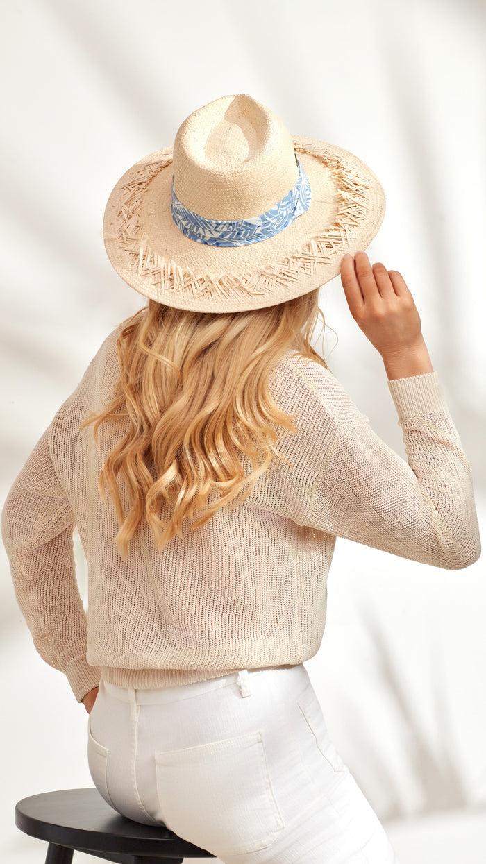 Caribbean Joe Printed Fringe Safari Hat