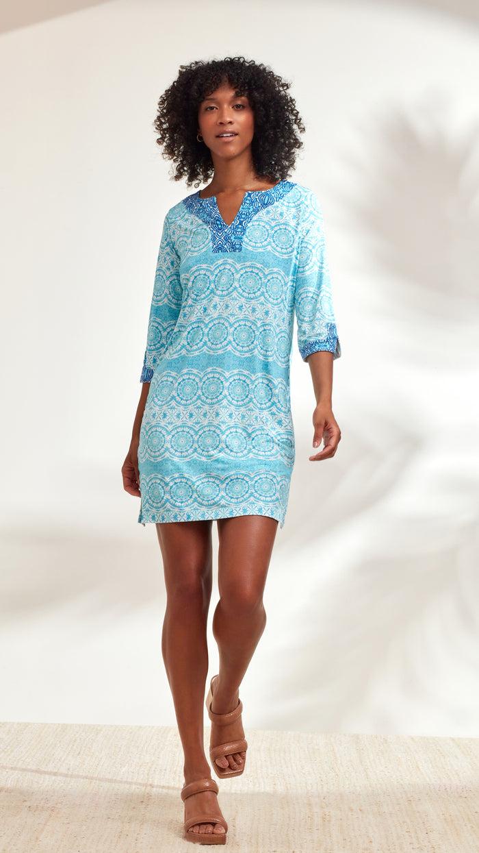 Caribbean Joe Printed Tunic Dress