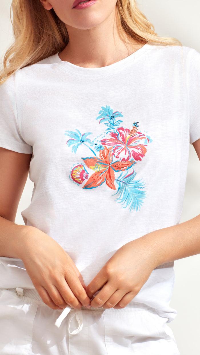 Caribbean Joe Scoop Neck Graphic Tee