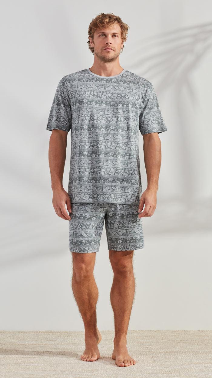 caribbean joe Short Aztec Printed Sleep Bottom