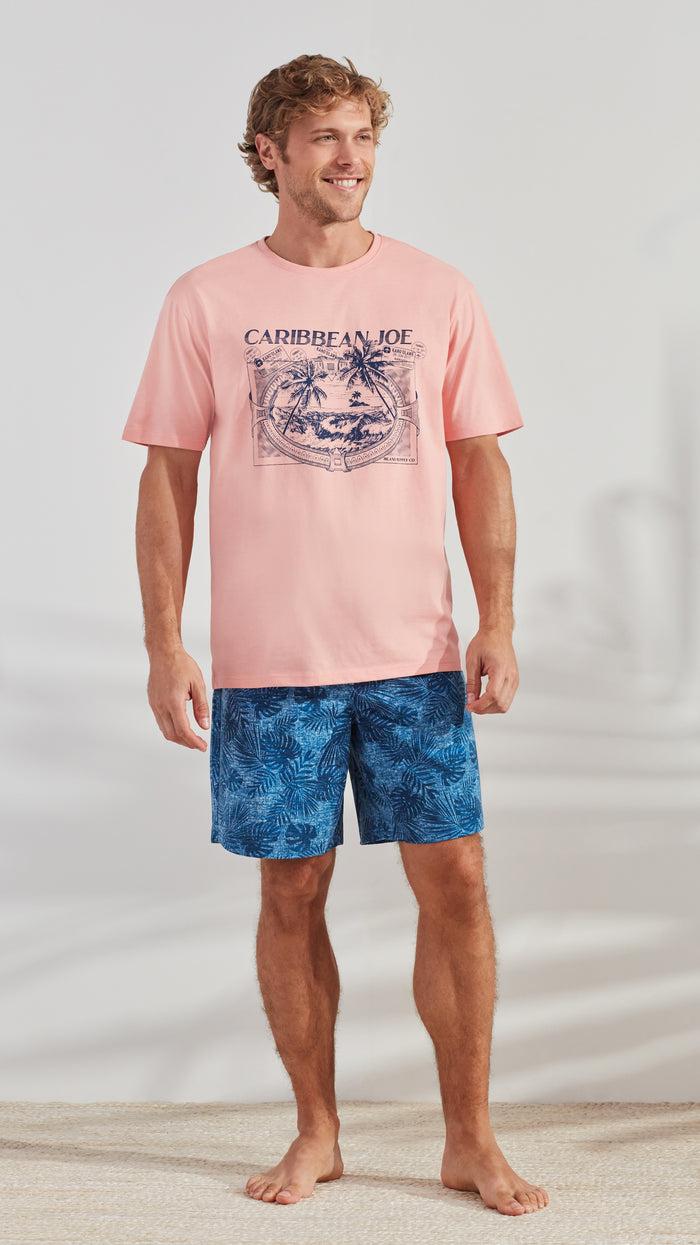 caribbean joe Short Fronds Printed Sleep Bottom