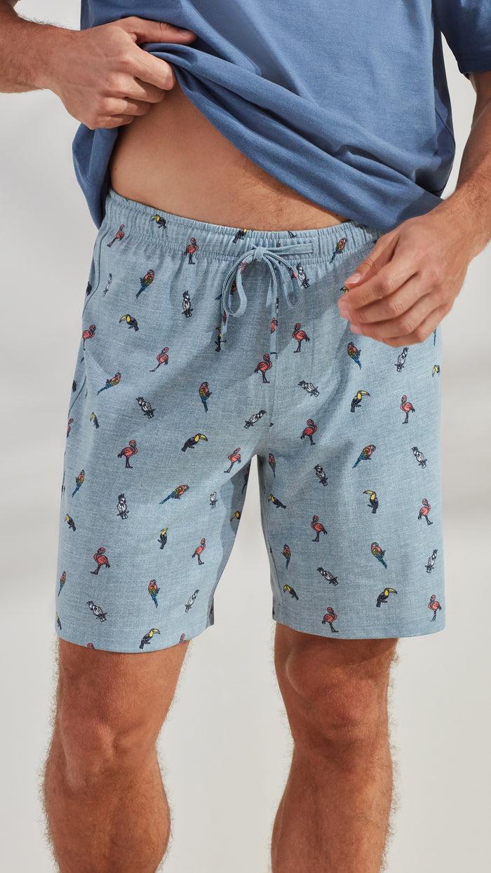 Caribbean Joe Short Parrot Printed Sleep Bottom