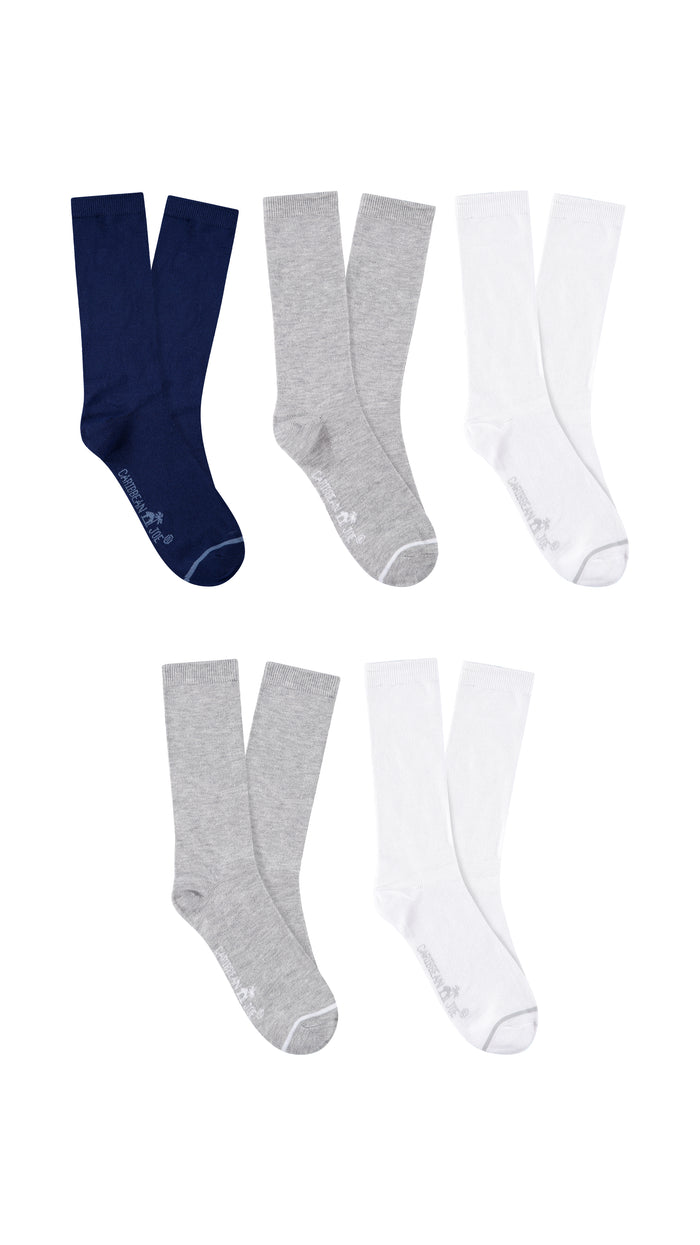 caribbean joe Solid 5-Pack Dress Socks