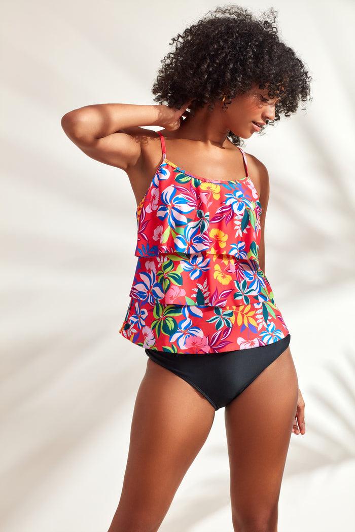Caribbean Joe Tiered Swing Tankini